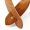suspenders accessory set grain leather cognac