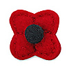 Lapel pin felt flower short
