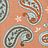 suspenders Paisley Perfect peach