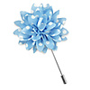 Lapel pin dahlia dots peach blue