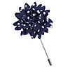 Lapel pin dahlia dots peach blue