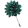 Lapel pin dahlia dots peach blue