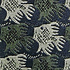 cravat Fish Birds blue