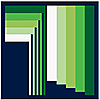 Scarf green striped