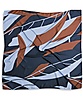 Scarf pattern navy rust