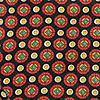 Men's scarf Ornamental Silk black red