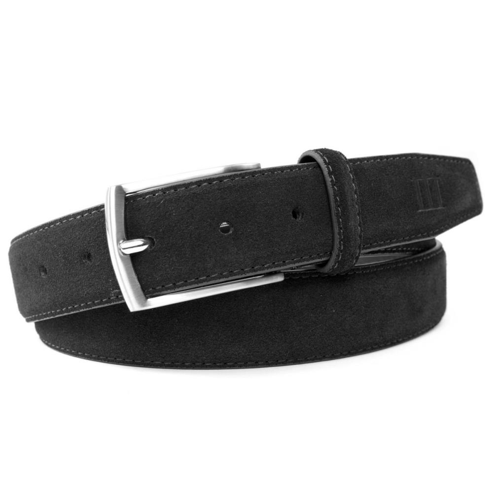 belt black suede L - 1