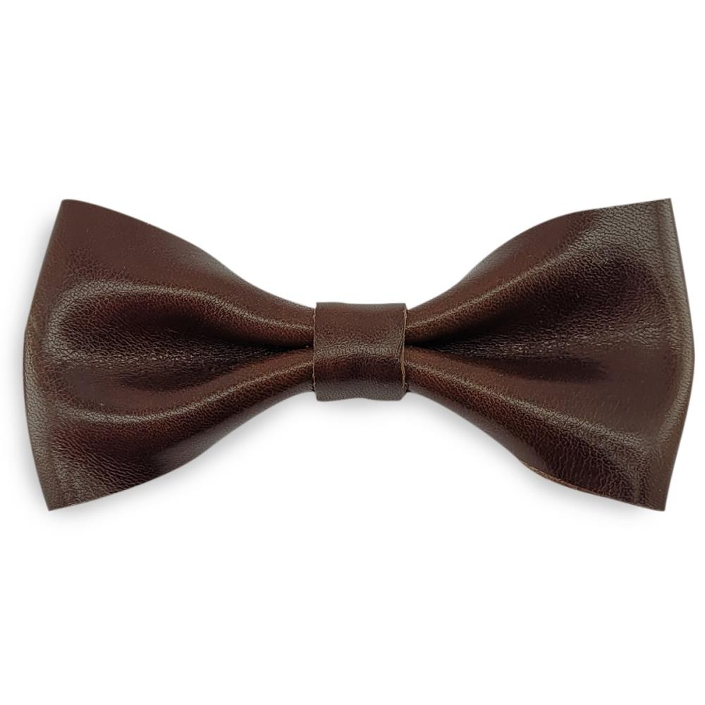 bow tie brown grain leather - 1