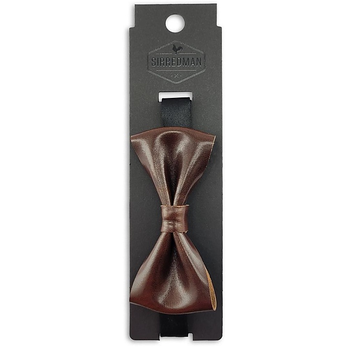 bow tie brown grain leather