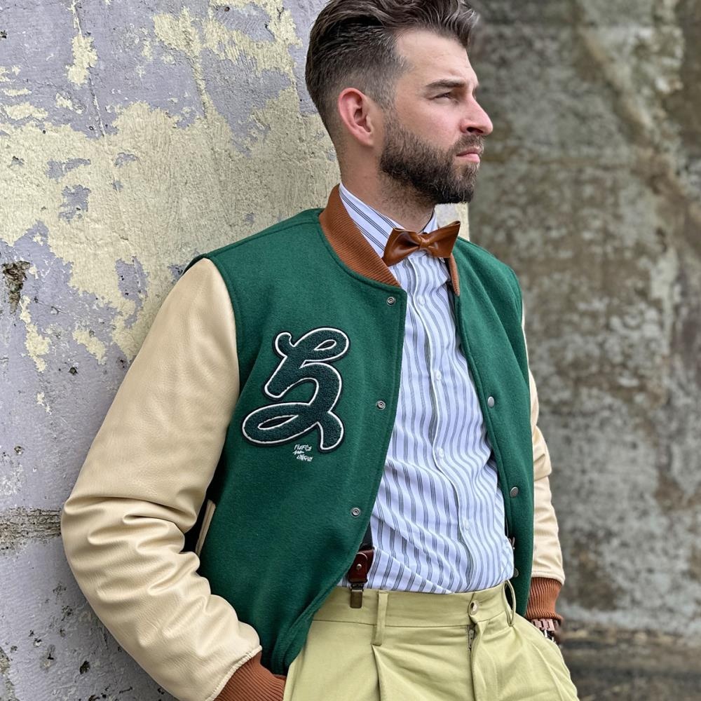 bow tie cognac grain leather - 1