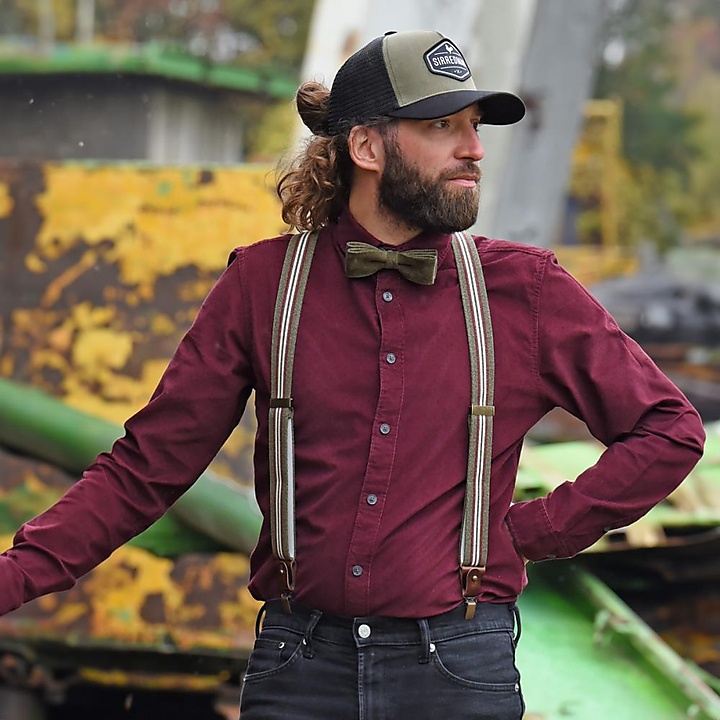 bow tie Corduroy army green