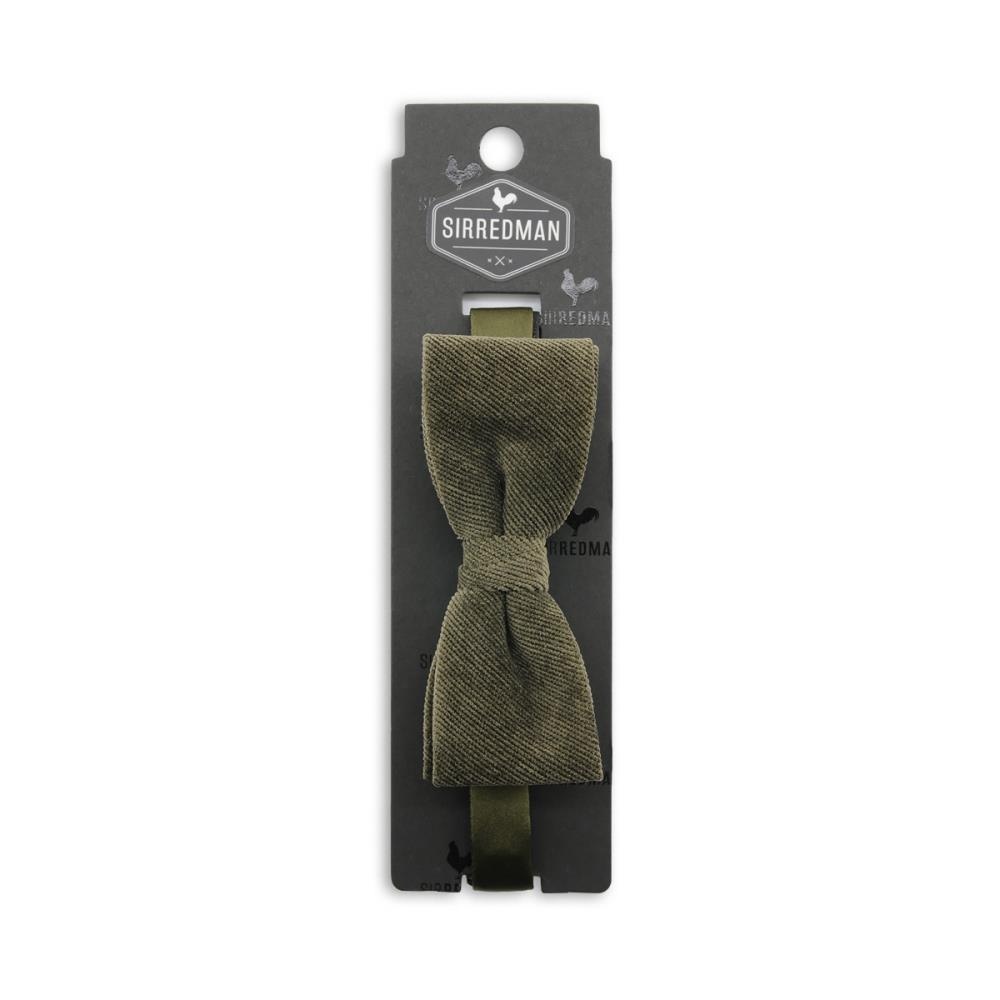 bow tie Corduroy army green - 3
