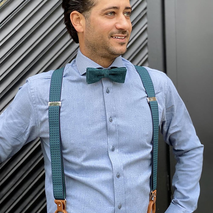 bow tie Corduroy emerald green