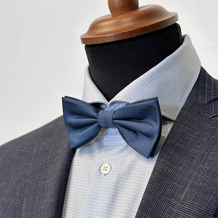 Bow tie denim blue