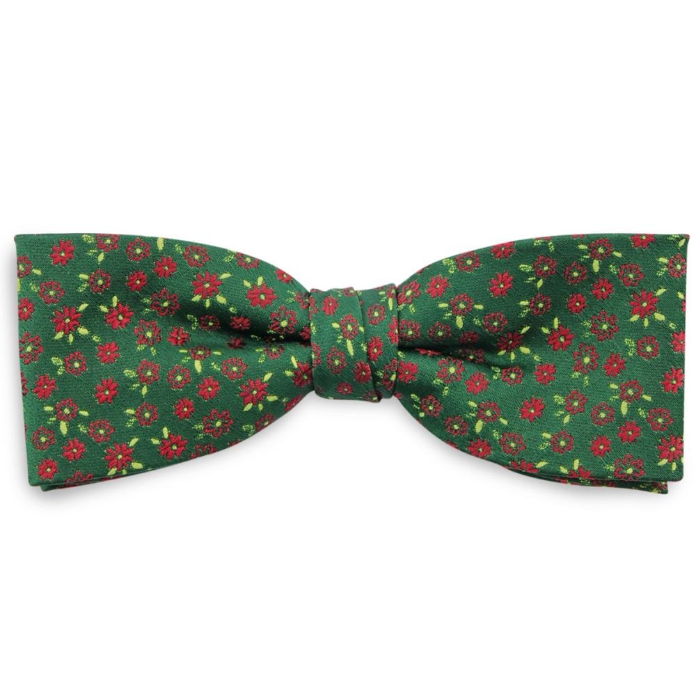 bow tie Little Flowers green - 1