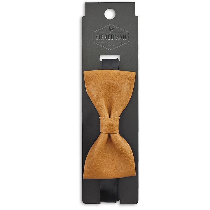 bow tie naturel grain leather