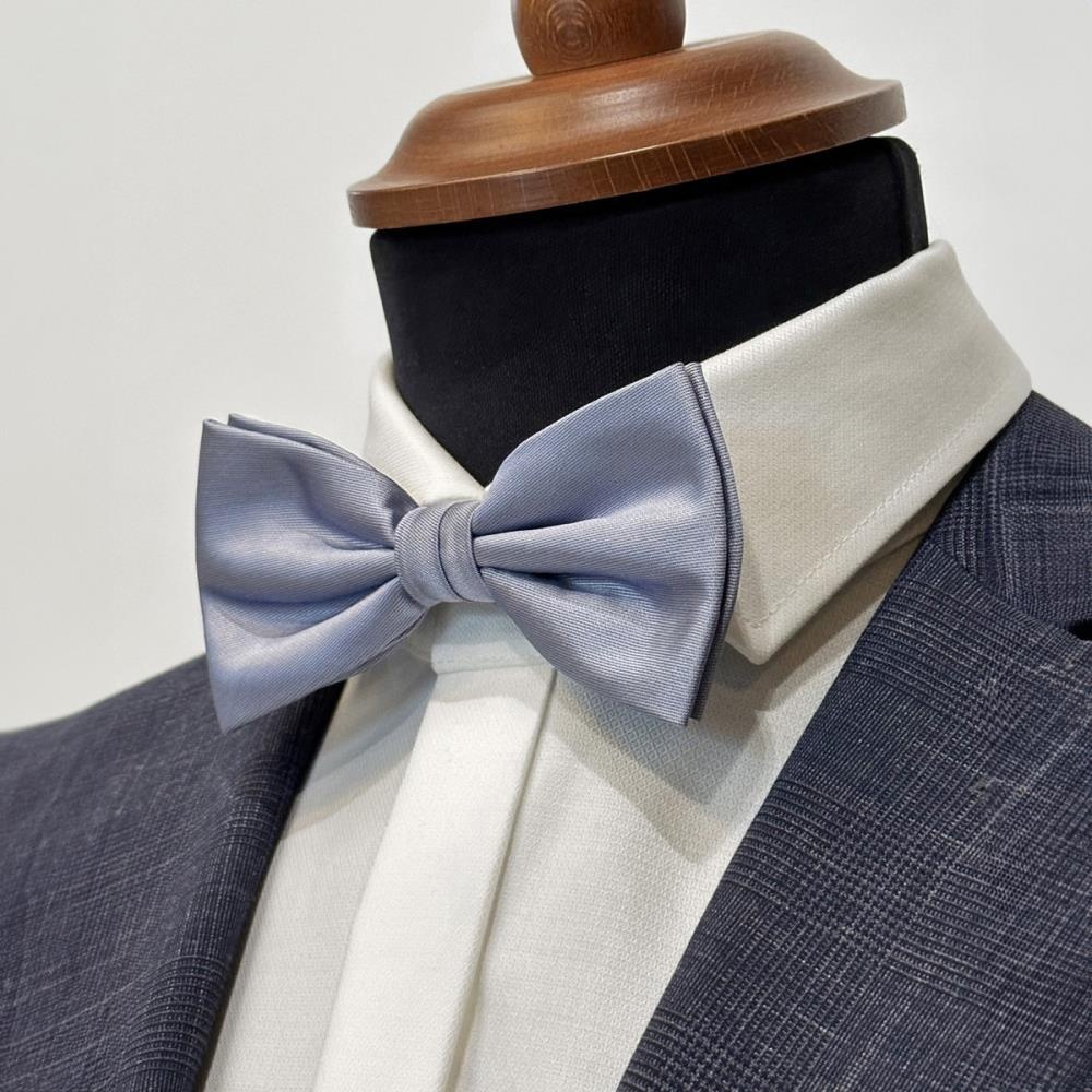 bow tie shirt blue - 1
