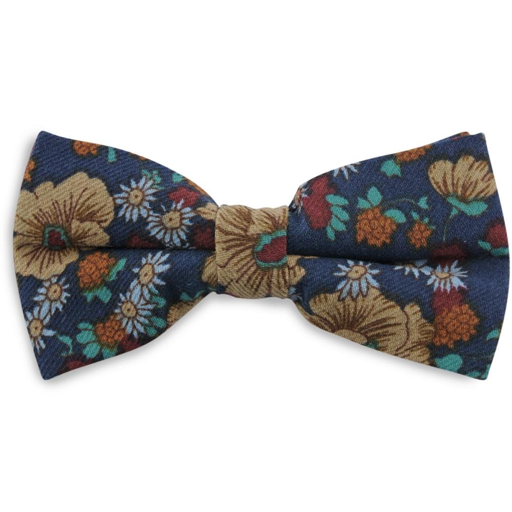bow tie Vintage Flower blue - 1