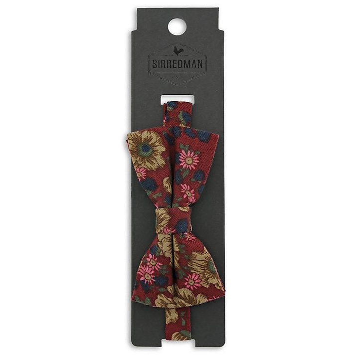 bow tie Vintage Flower bordeaux