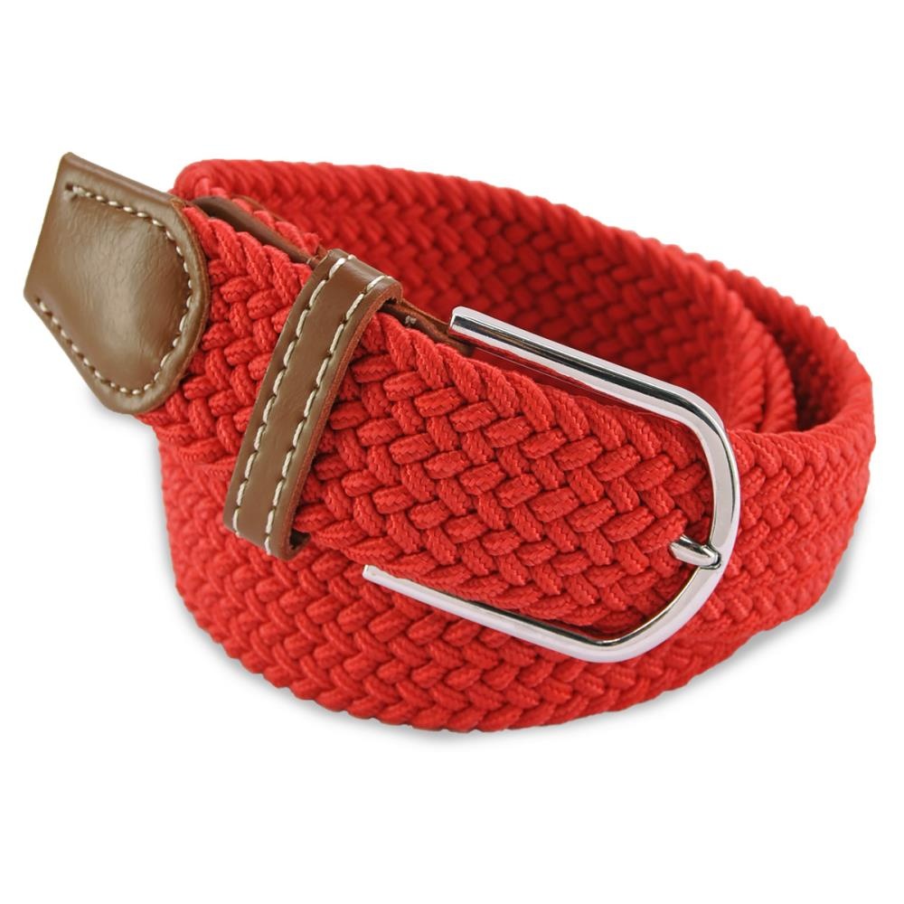 Braided belt vermilion red - 1