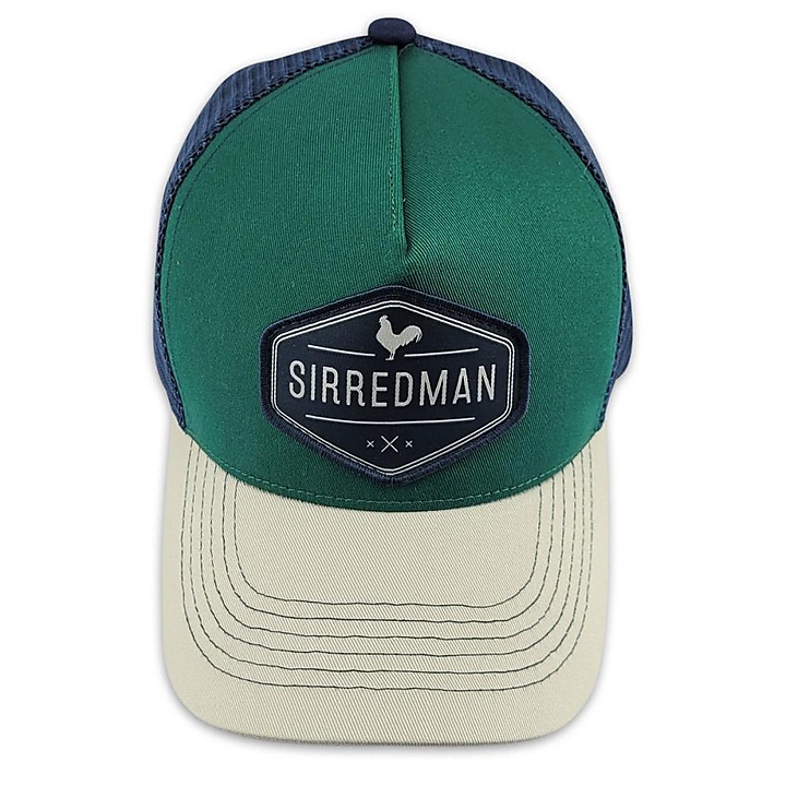 Cap green - blue - beige
