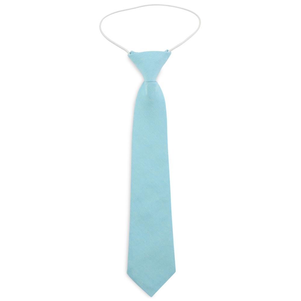 Children necktie cotton aqua - 1