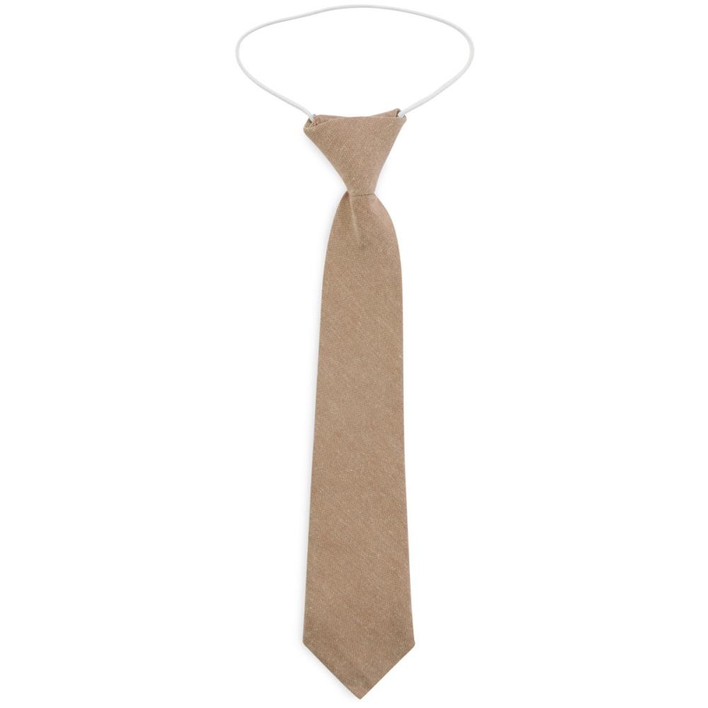 Children necktie cotton brown - 1