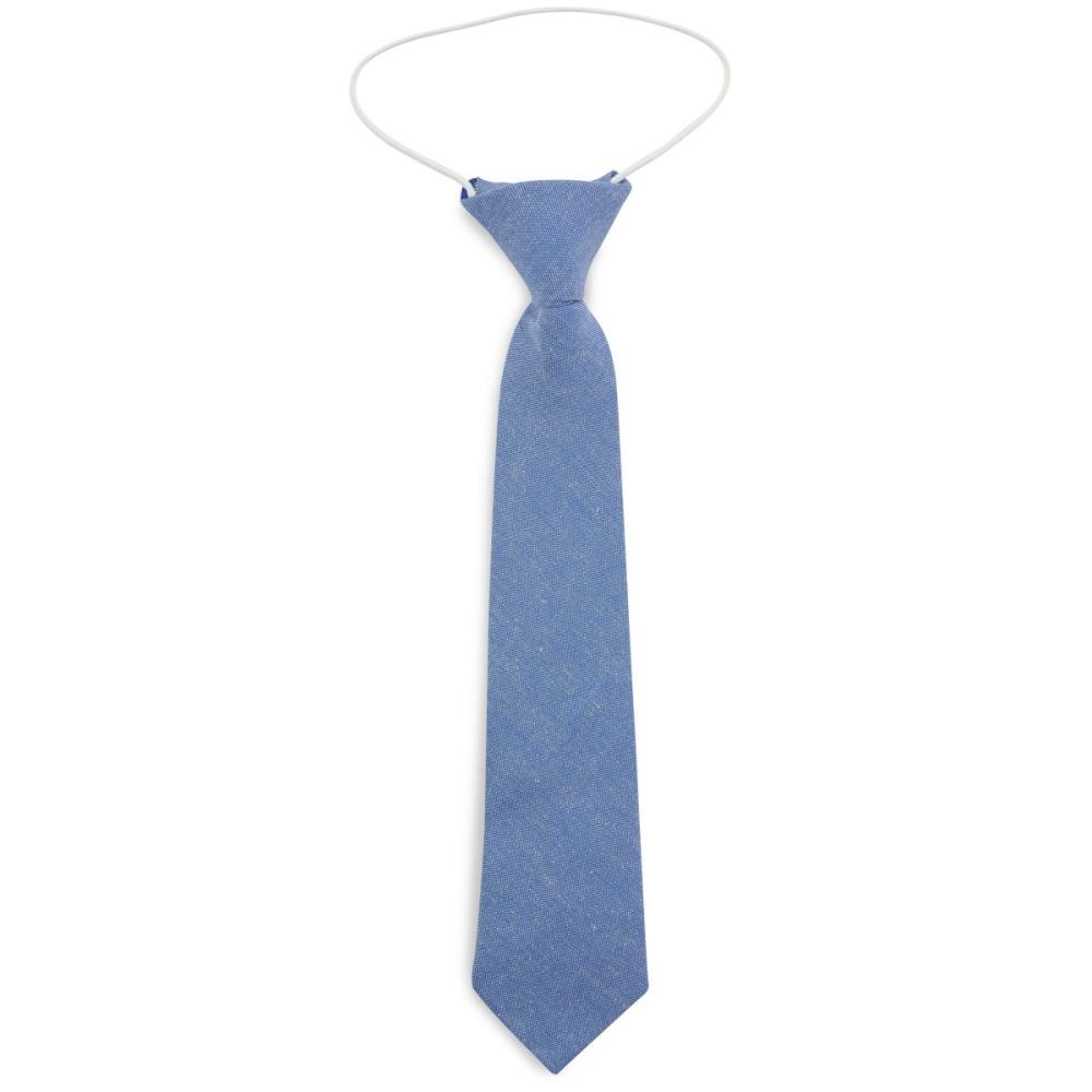 Children necktie cotton denim blue - 1