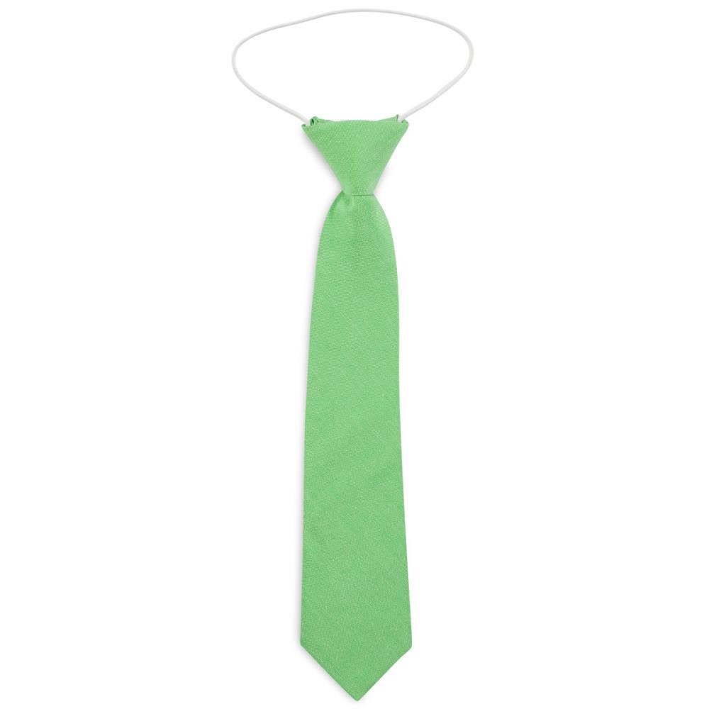 Children necktie cotton green - 1
