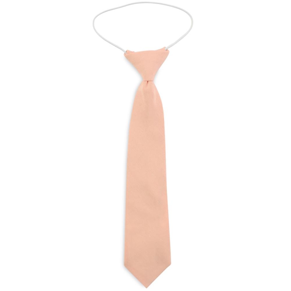 Children necktie cotton salmon-pink - 1