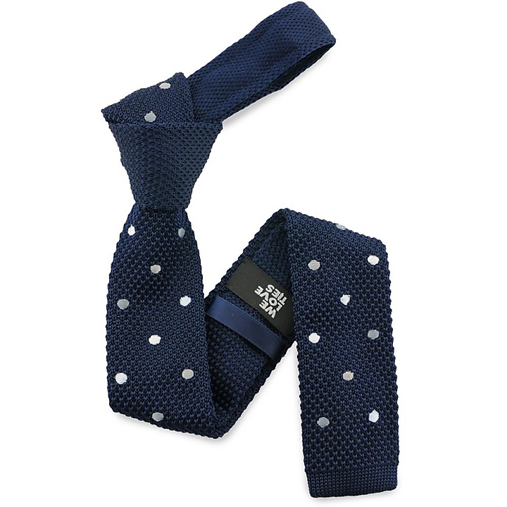 Children necktie knitted fun dots