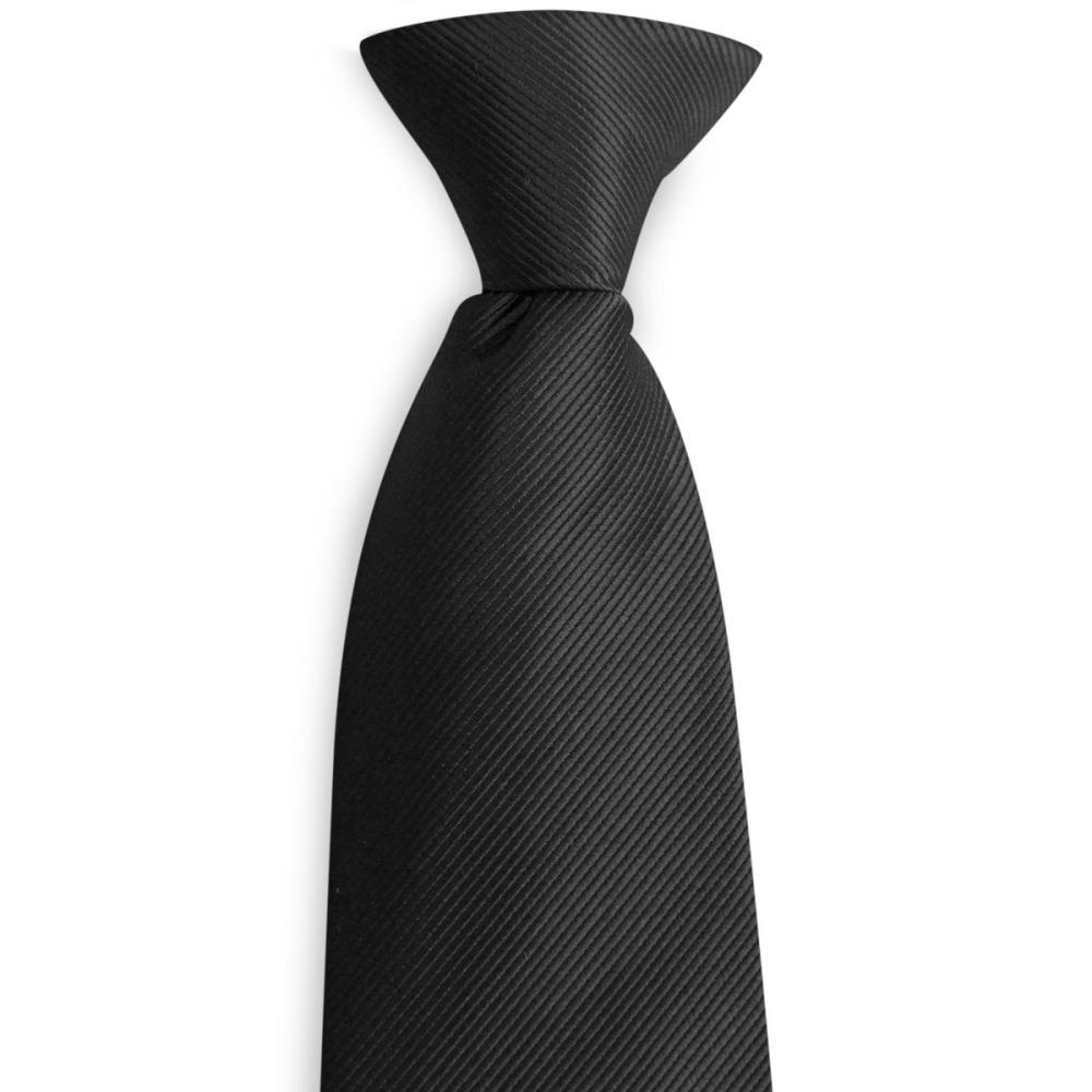 Clip-on tie black repp - 2