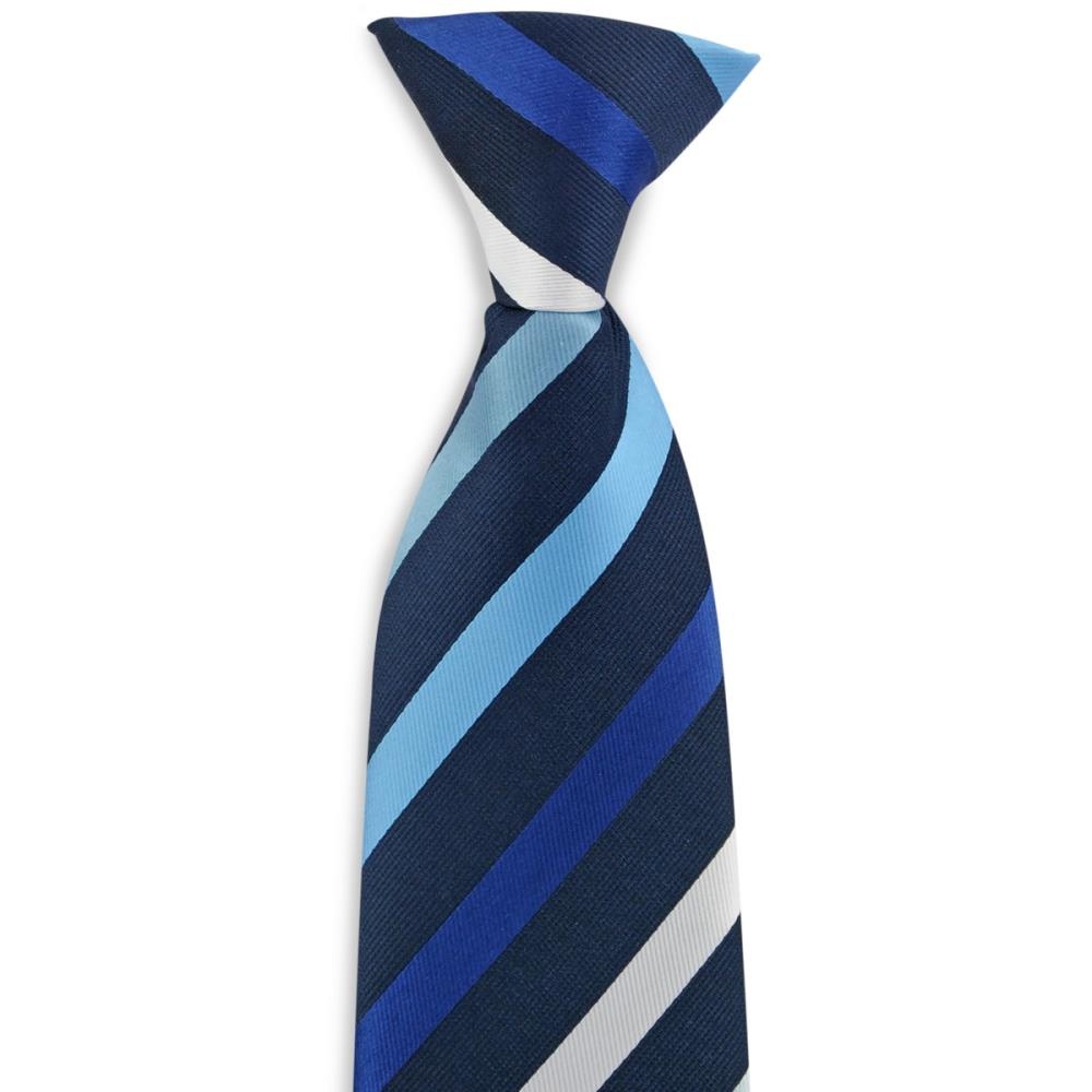 Clip-on tie blue striped - 2