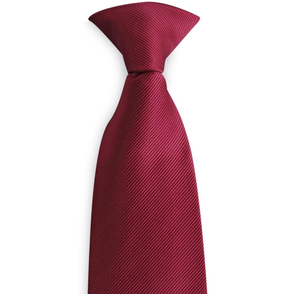 Clip-on tie bordeaux red repp - 2