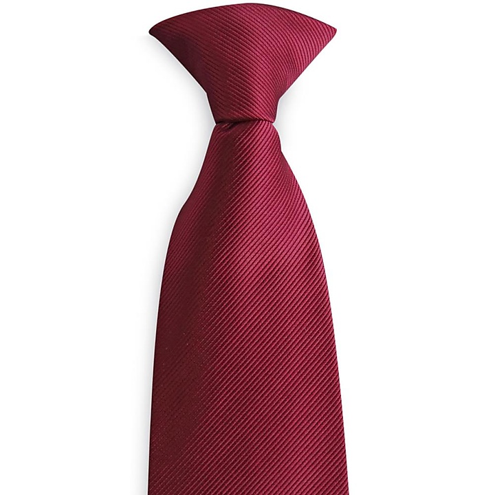 clip-on tie burgundy repp