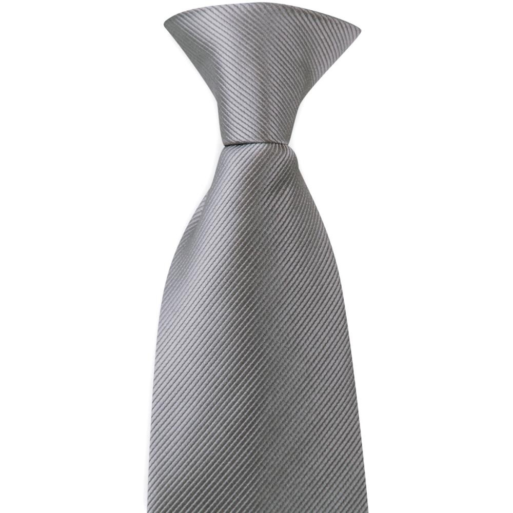 Clip-on tie grey repp - 2