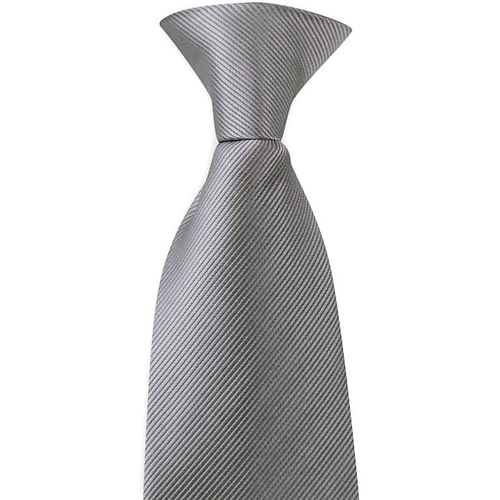 clip-on tie grey repp