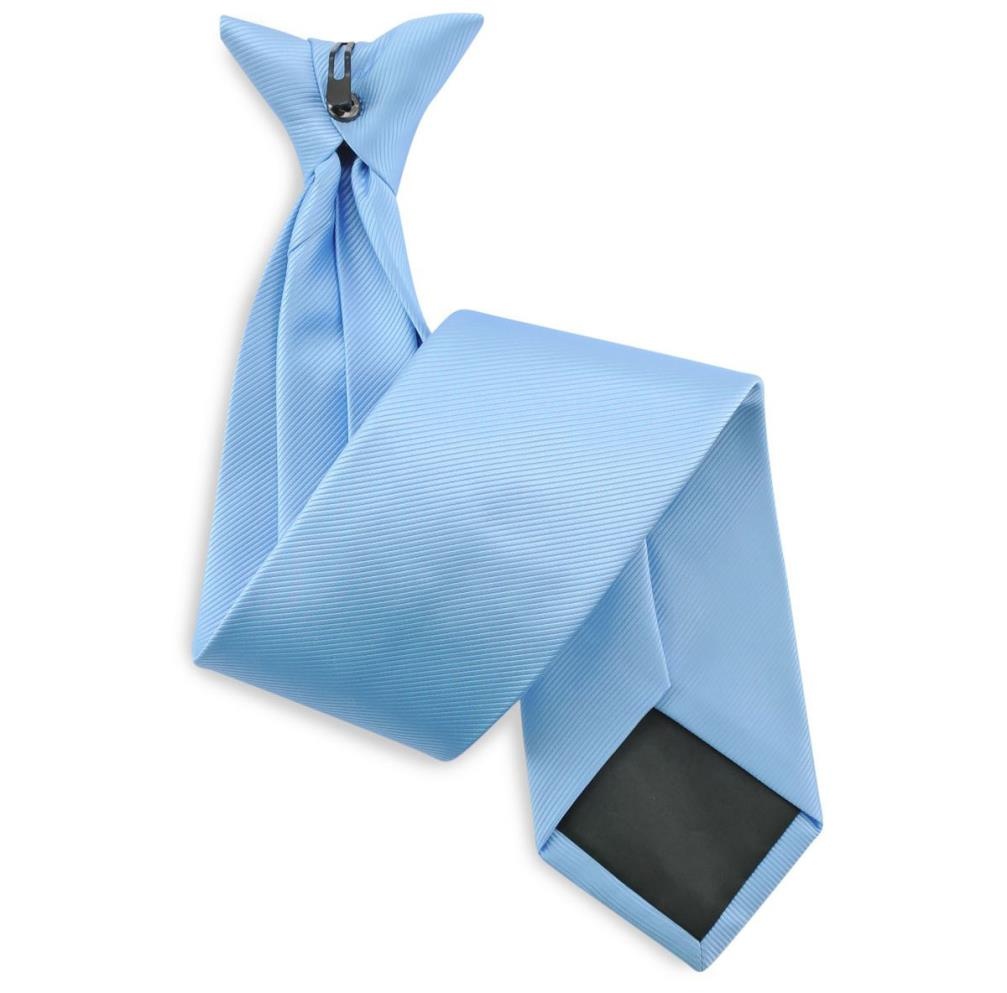 Clip-on tie light blue repp - 1