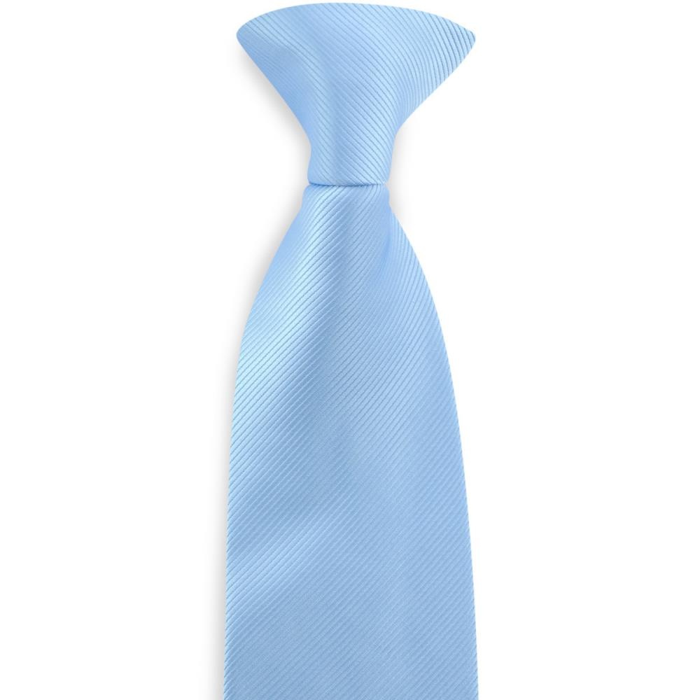 Clip-on tie light blue repp - 2