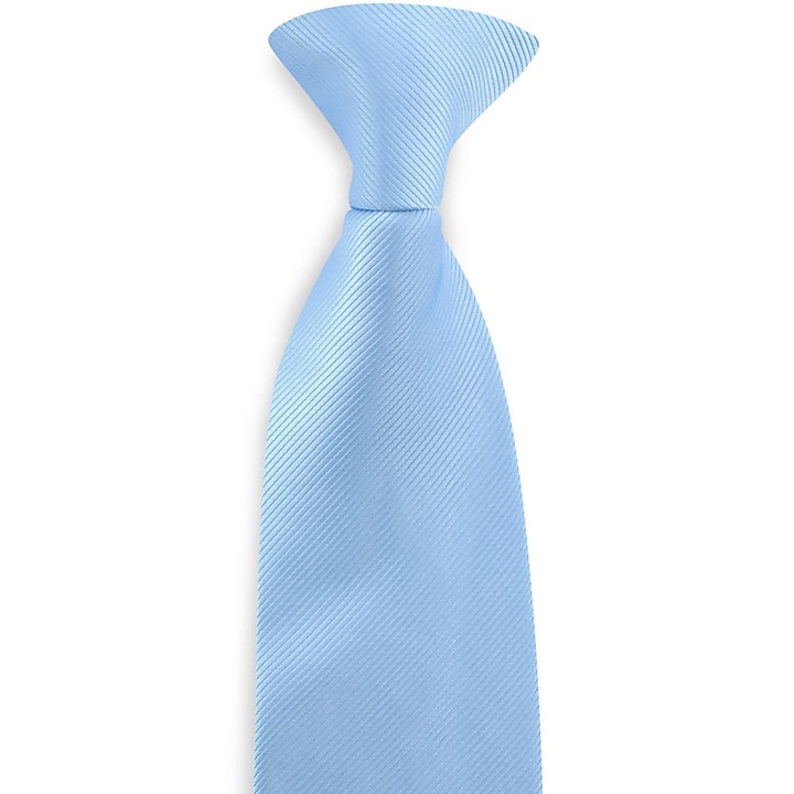 clip-on tie light blue repp