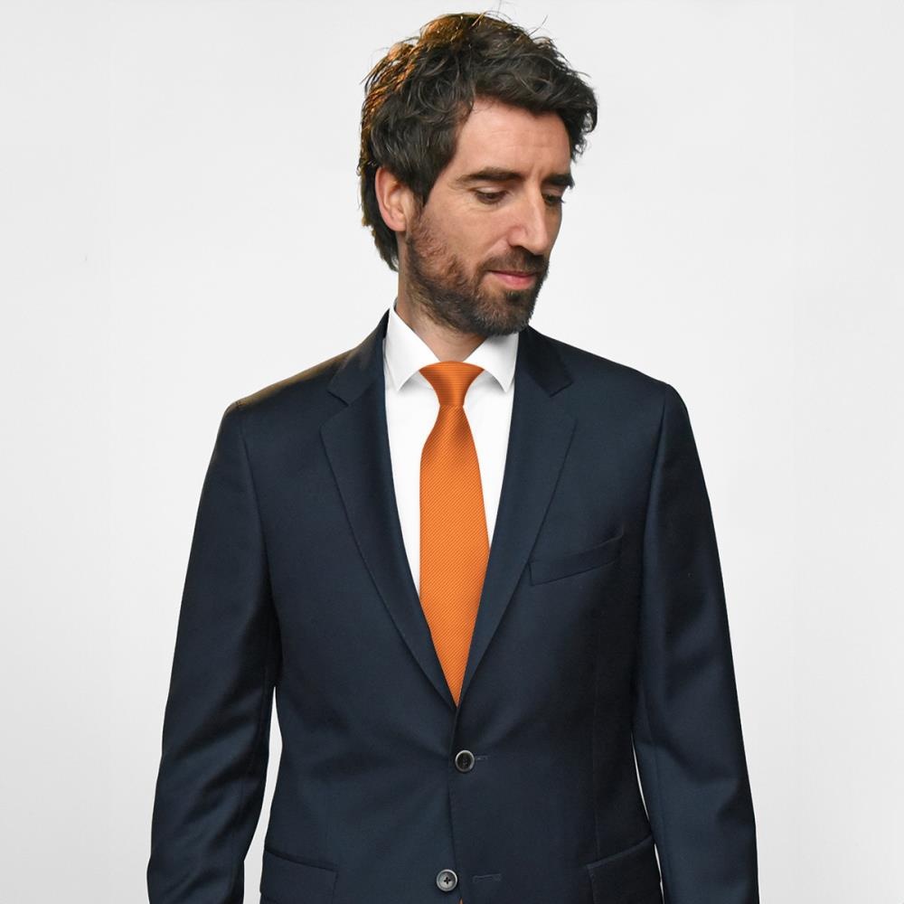 Clip-on tie orange repp - 3