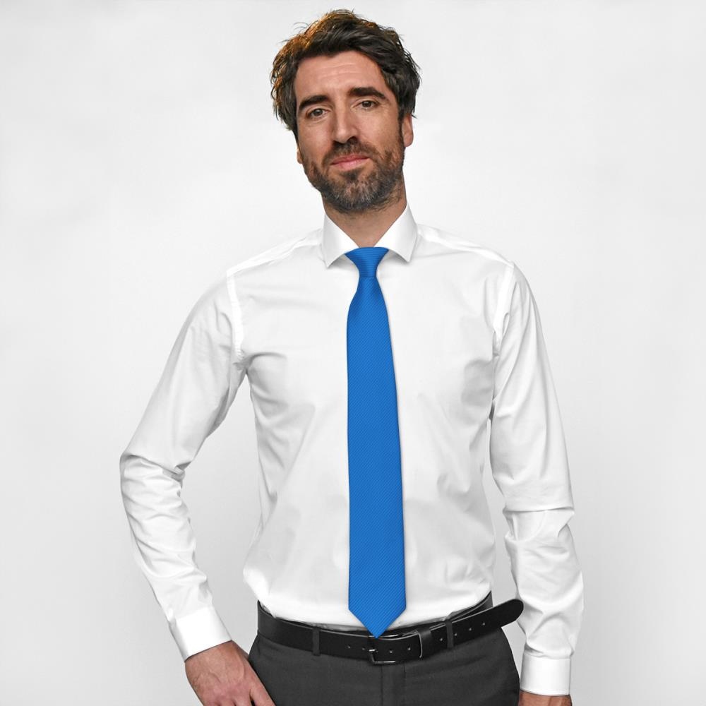 Clip-on tie process blue repp - 3