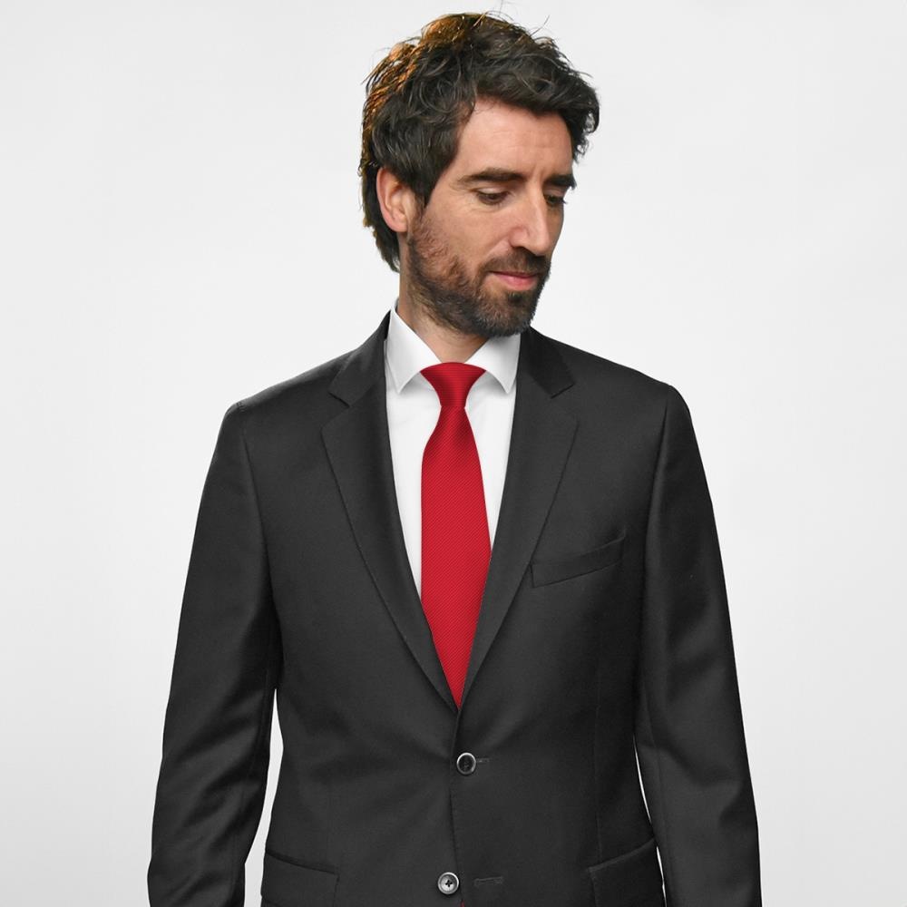 clip-on tie red repp - 3