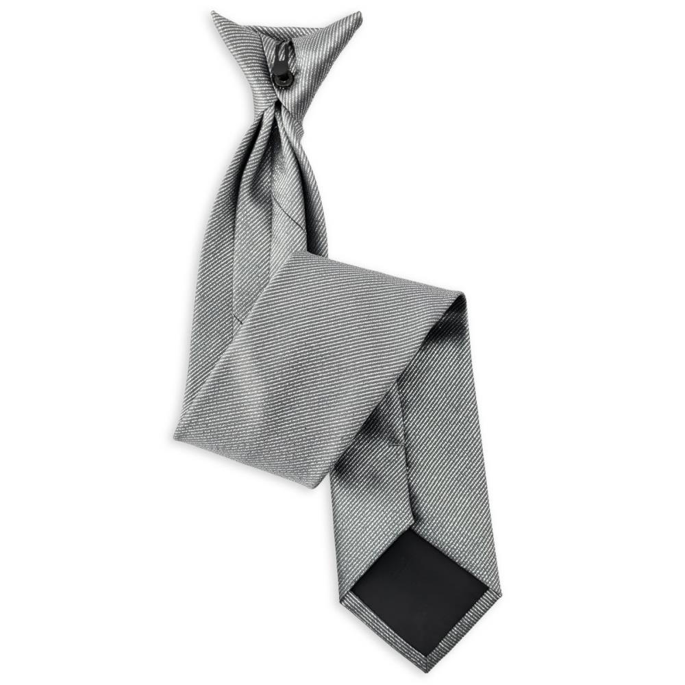 clip-on tie silver lurex - 1