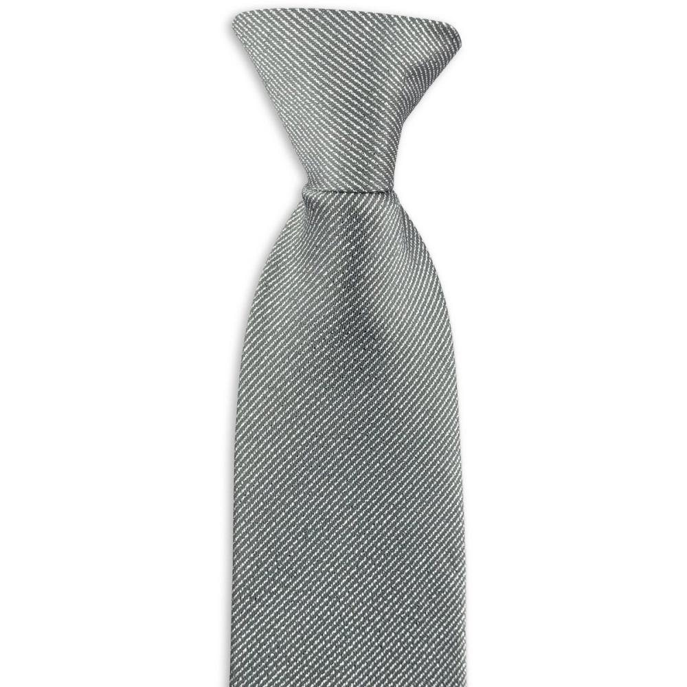 clip-on tie silver lurex - 2