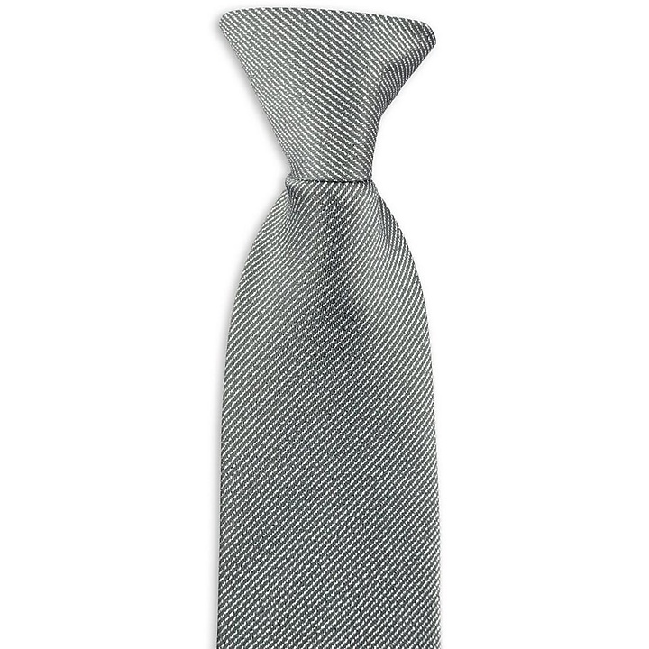 clip-on tie silver lurex
