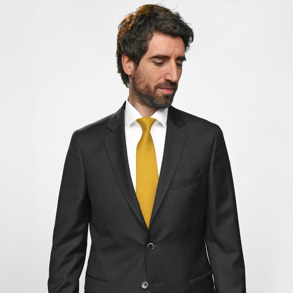 Clip-on tie yellow repp - 3