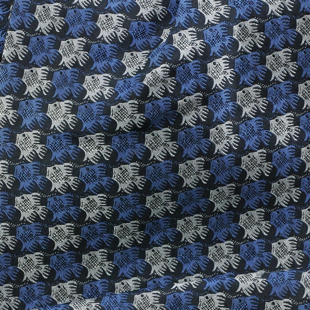 cravat Fish Birds blue - 3