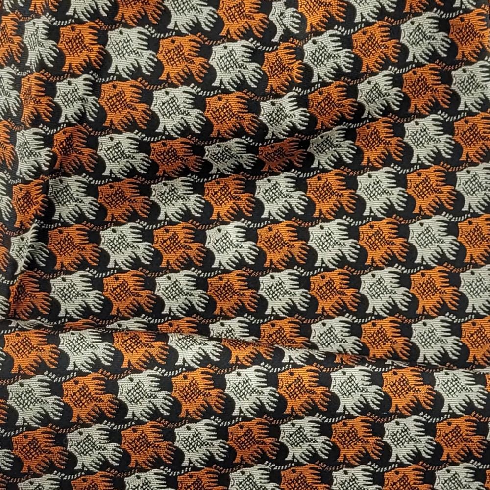 cravat Fish Birds orange - 3