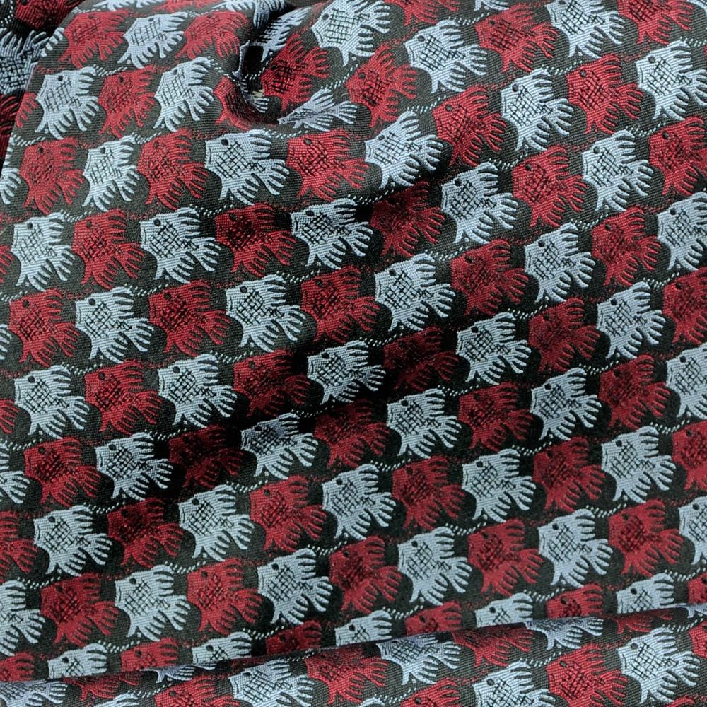 cravat Fish Birds red - 3